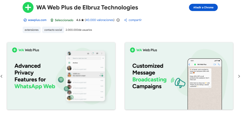 ¿Qué es WA Web Plus para WhatsApp?