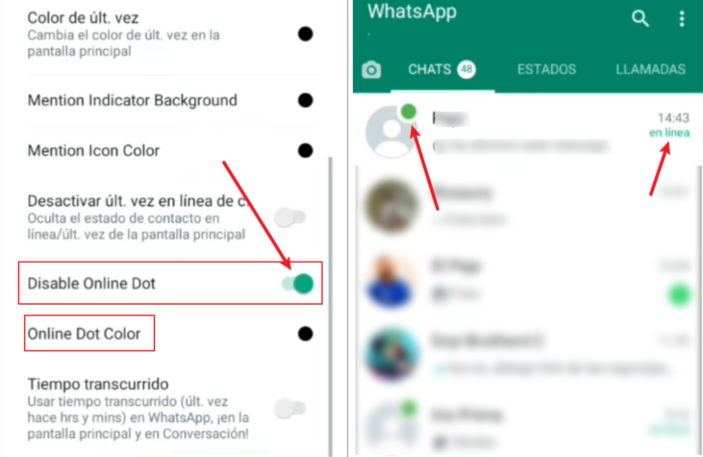 ¿Es posible saber quién está en línea sin abrir el chat?