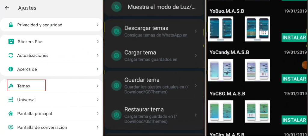 Personalizar la barra de estado en WhatsApp Plus