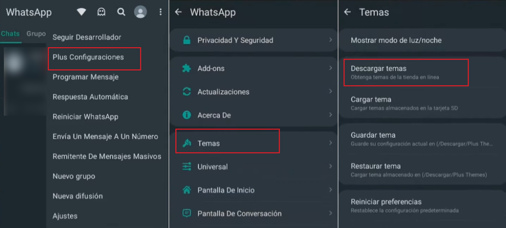 Cómo instalar temas transparentes en WhatsApp Plus